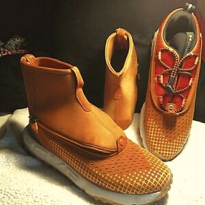 NWOT Under Armour Vibrant BROWN & Orange Zip Sneakers (SZ. 15) MICHELIN RUBBER